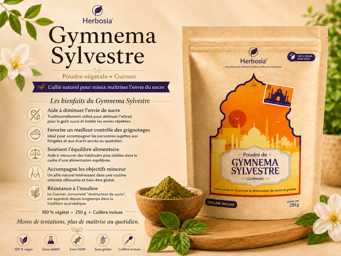 Herbosia Gymnema Sylvestre en poudre, produit de l'Herboristerie Dufayel