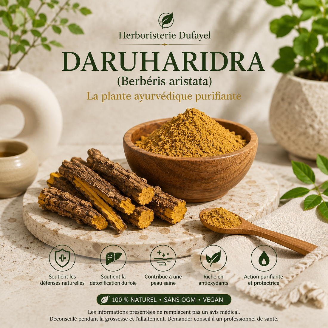 Daruharidra en poudre : bienfaits, utilisation et précautions