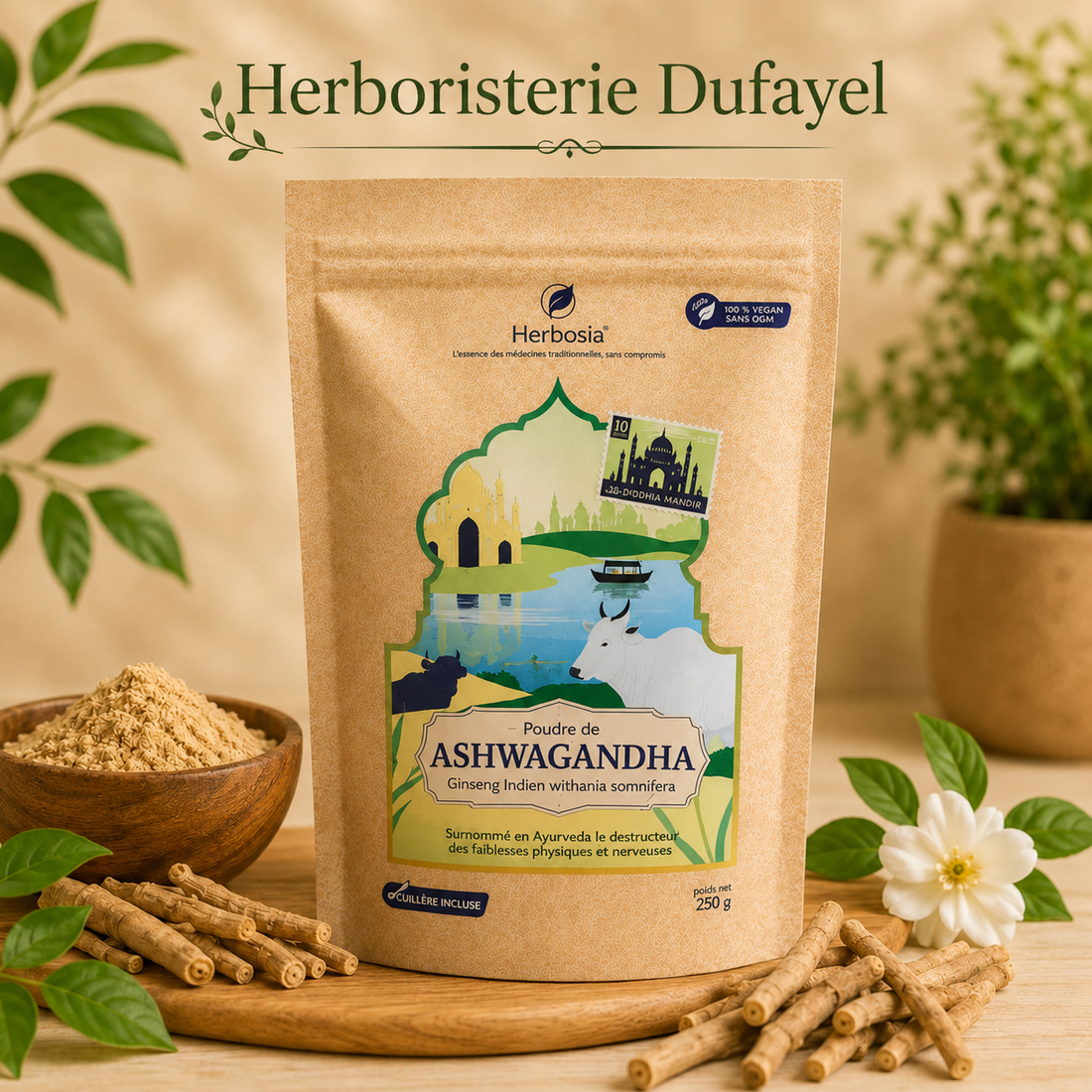 Poudre d’Ashwagandha : bienfaits, stress, sommeil et précautions