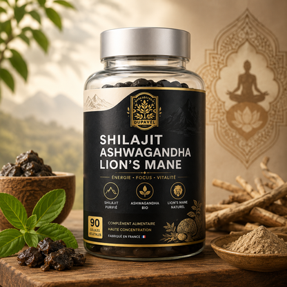 Shilajit, Ashwagandha & Lion’s Mane – Énergie, Stress & Focus