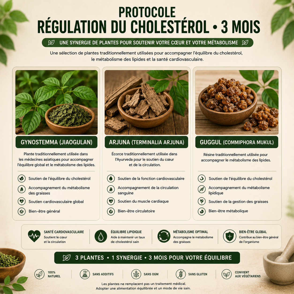 PROTOCOLE RÉGULATION DU CHOLESTÉROL • 3 MOIS