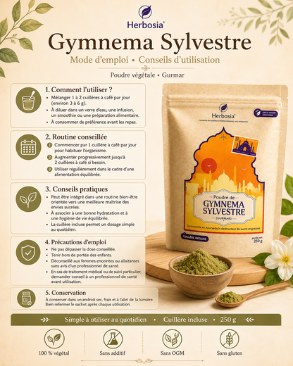 Herbosia – Gymnema Sylvestre en Poudre – 250 g