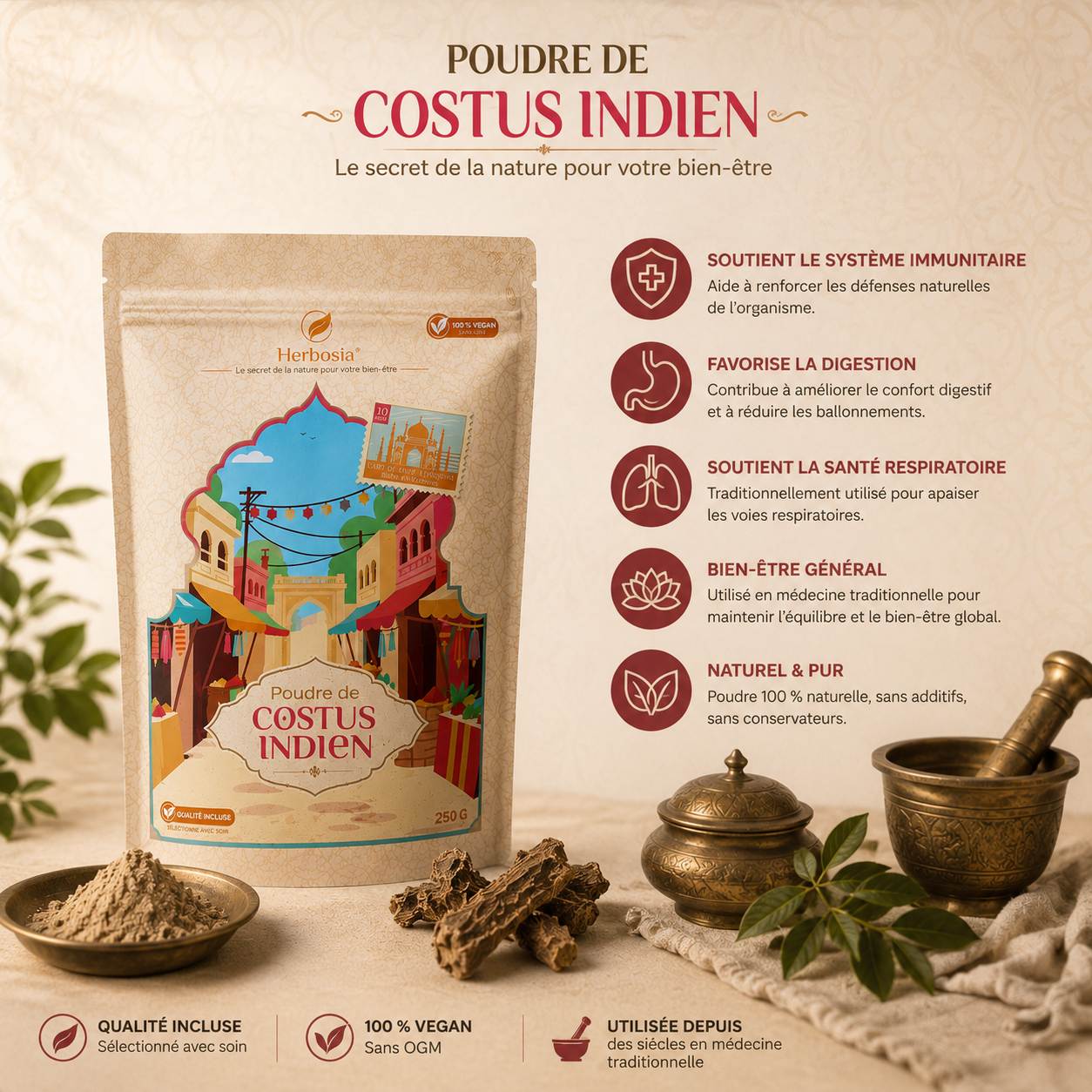 Herbosia – Costus indien en poudre