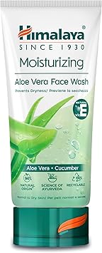 Himalaya Moisturizing Aloe Vera Face Wash,Cleanses, Soothes and Nourishes Skin Protects Skin from Damage | Refreshes Dull, Tired Skin, For Normal to Oily Skin- 150ml