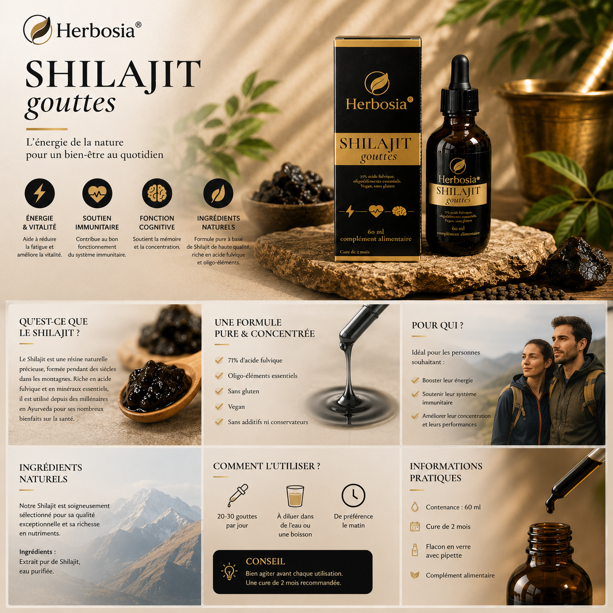 Gouttes de Shilajit