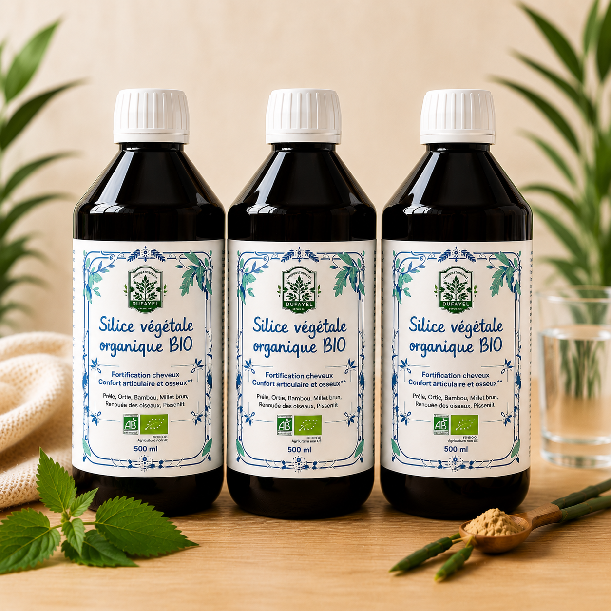 Silice Végétal  organique 100% plantes BIO DUFAYEL cheveux, confort articulaire et osseux