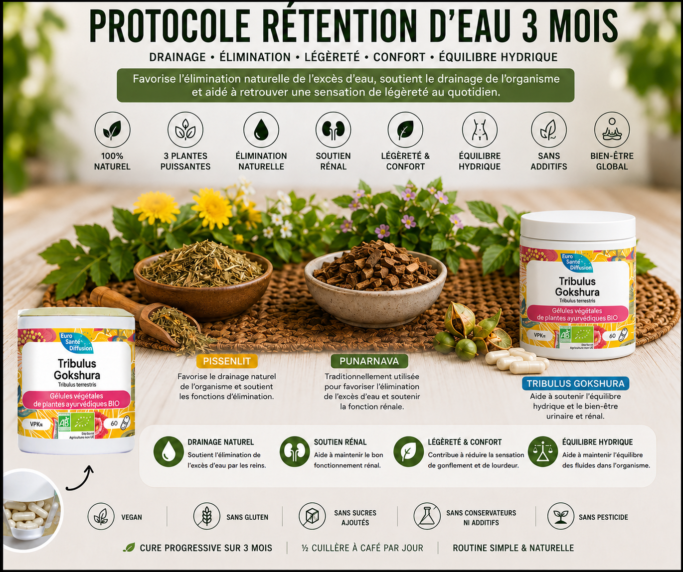 PROTOCOLE RÉTENTION D’EAU • 3 MOIS