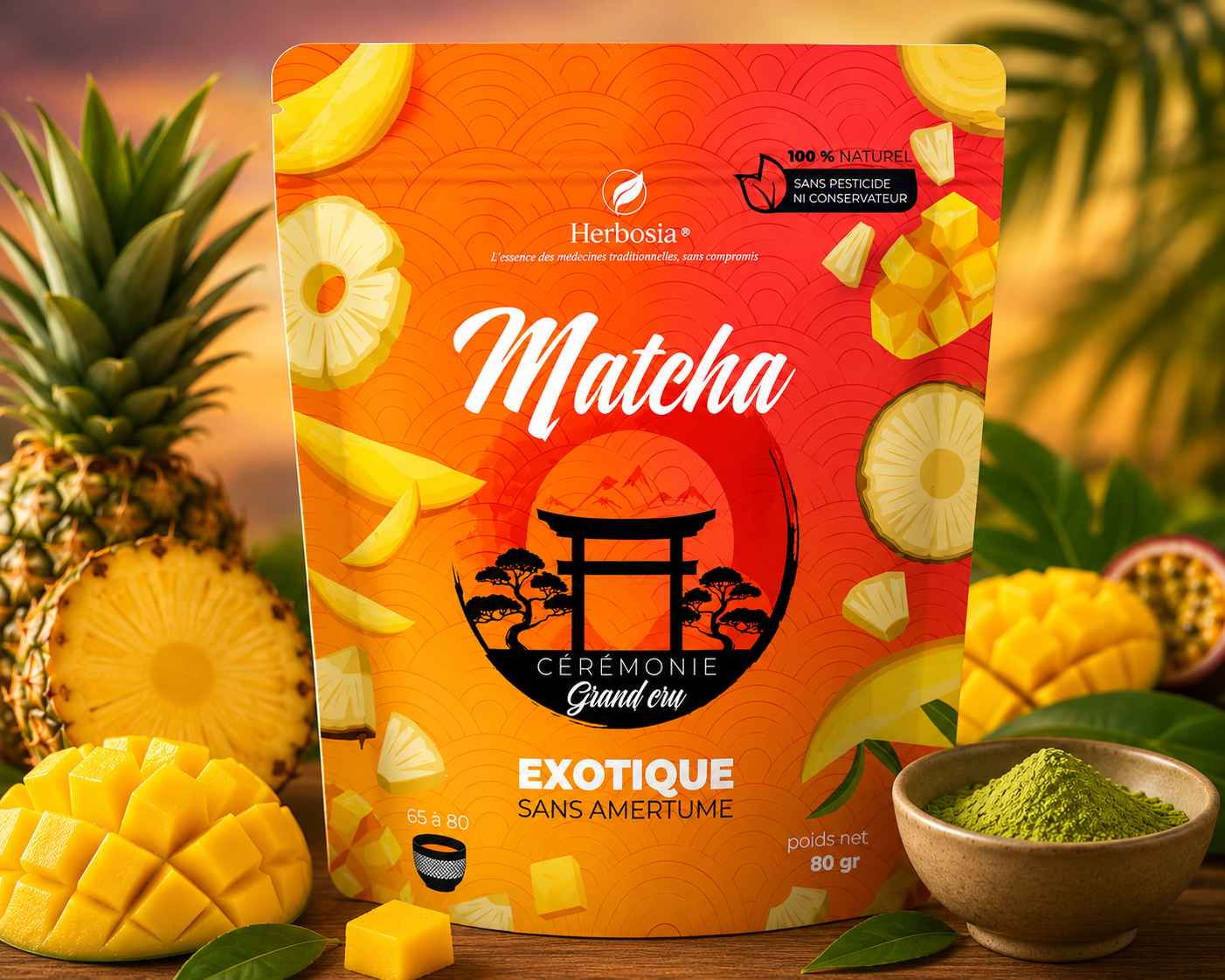 Matcha Cérémonie Grand Cru – Herbosia®  (Nature • Fruits Rouges • Exotique)