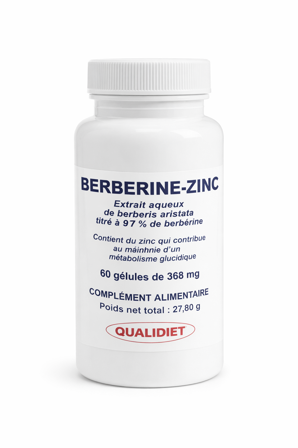 Berbérine + Zinc – Équilibre glycémique & métabolisme cure de 2 mois