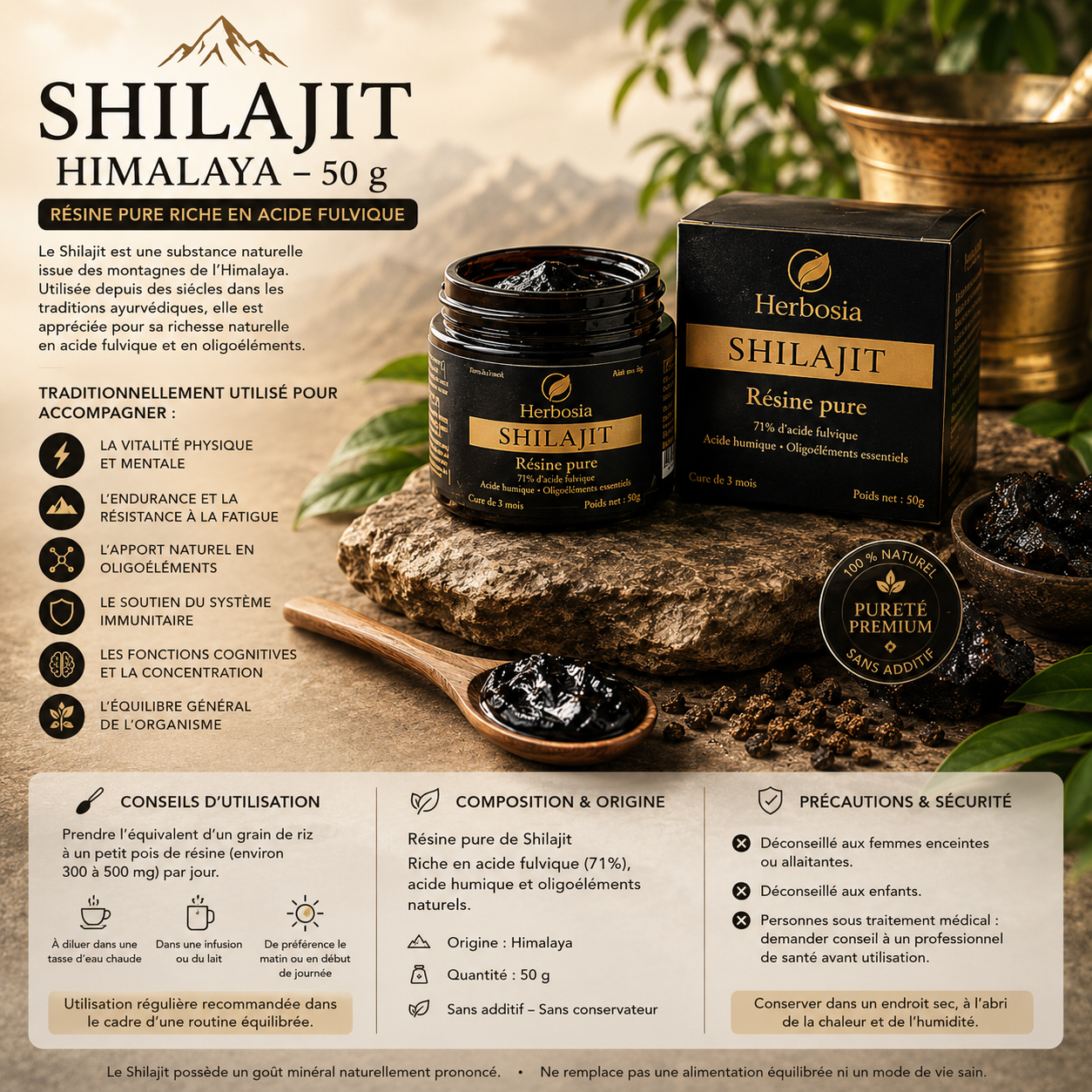 Shilajit résine pure