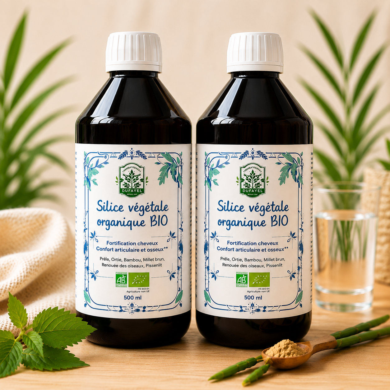 Silice Végétal  organique 100% plantes BIO DUFAYEL cheveux, confort articulaire et osseux