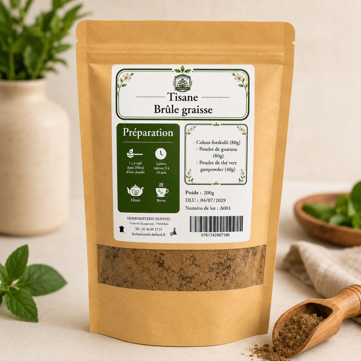 Tisane Brûle-Graisse – Coleus, Guarana & Thé vert