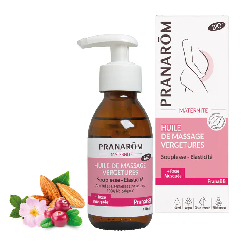 Pranarôm – Huile de Massage Vergetures Bio
