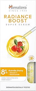 Himalaya Radiance Boost Super Serum – Sérum éclat quotidien à la vitamine C et à la niacinamide pour une peau éclatante, une correction des taches et un grain de peau lisse, 30ml