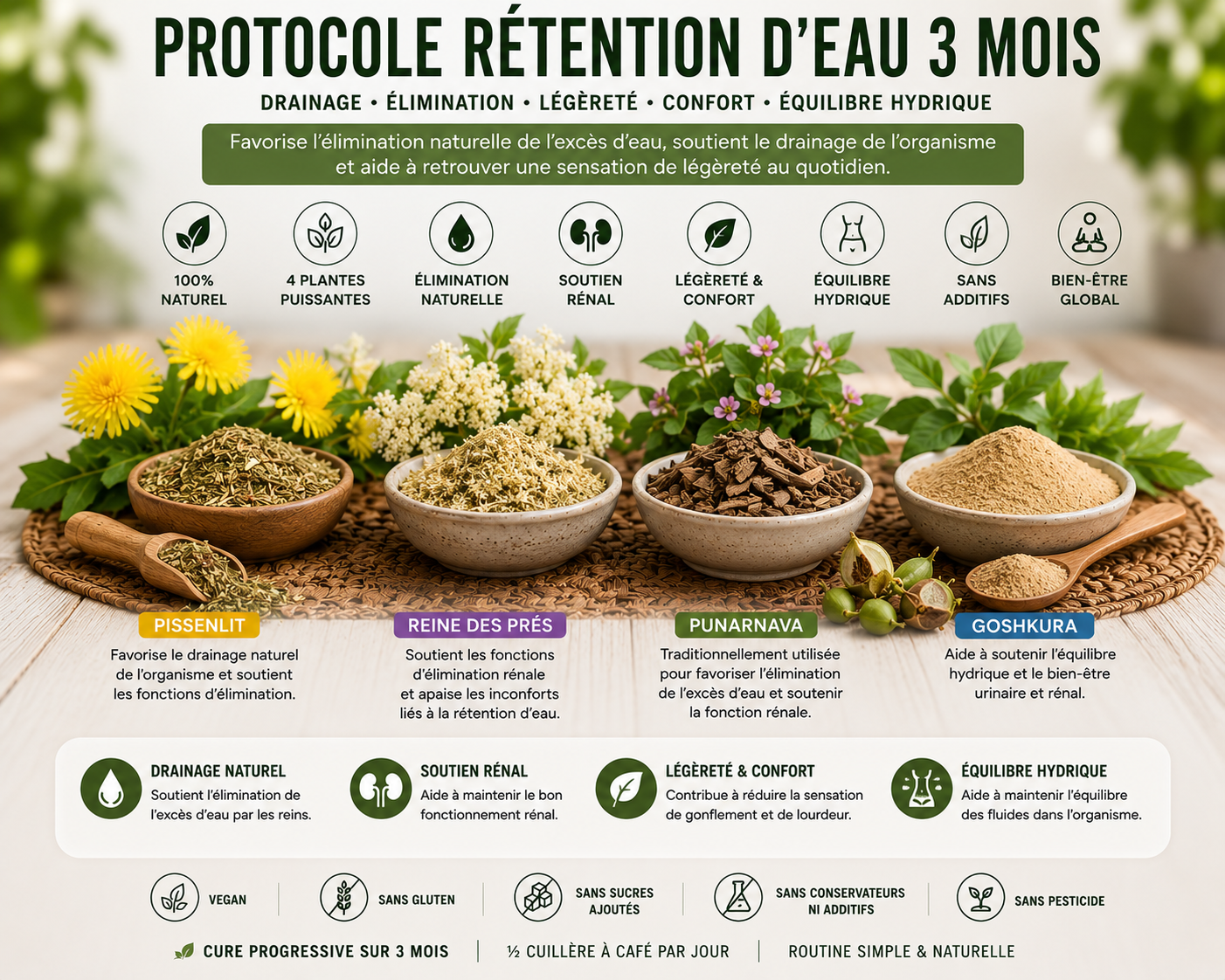 PROTOCOLE RÉTENTION D’EAU • 3 MOIS