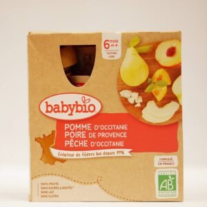 Babybio Compote Pomme Poire Pêche 90g X4