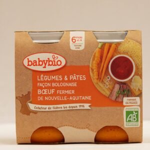 Babybio Puree Legumes Et Pates Boeuf 2x200g