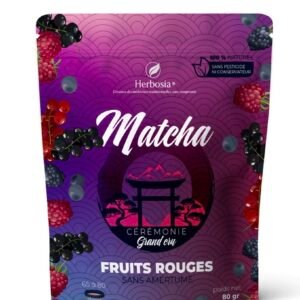 Matcha tradition Japonais Cérémonie 100 % Naturel – Saveur Fruits Rouges & Harmonie Gourmande- Herbosia